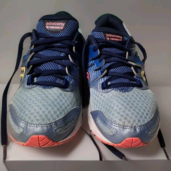 Saucony Womens Tornado 2 Running Sneaker Shoes Size 10 Blue Pink S15439-3 - Picture 11 of 16